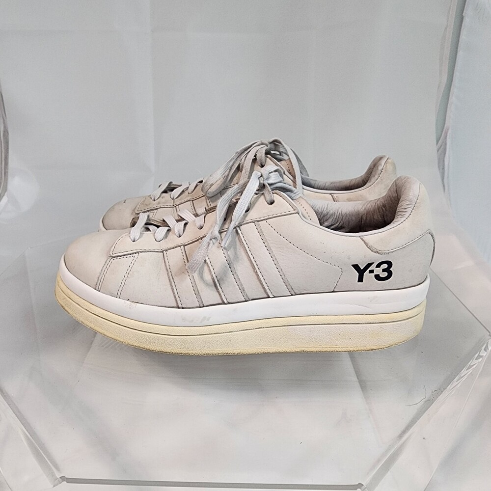 Adidas Y-3 Yohji Yamamoto Hicho Grey One Men 9 Platform Leather Sneakers FZ4339